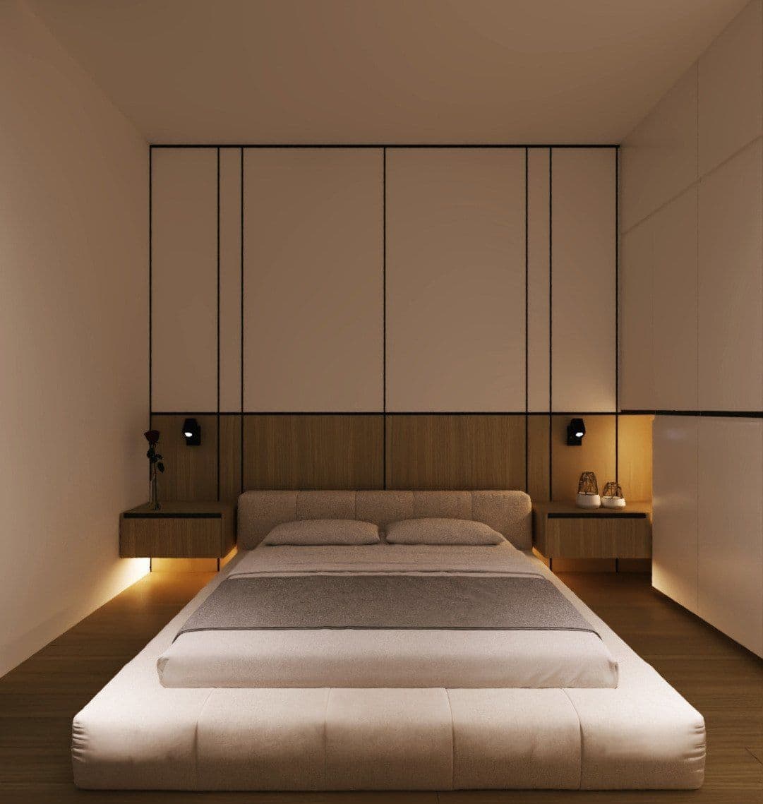 Bedroom, after dark