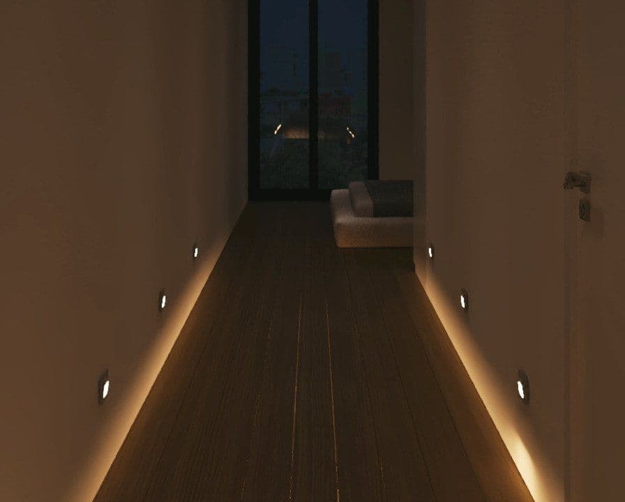 Corridor at dusk