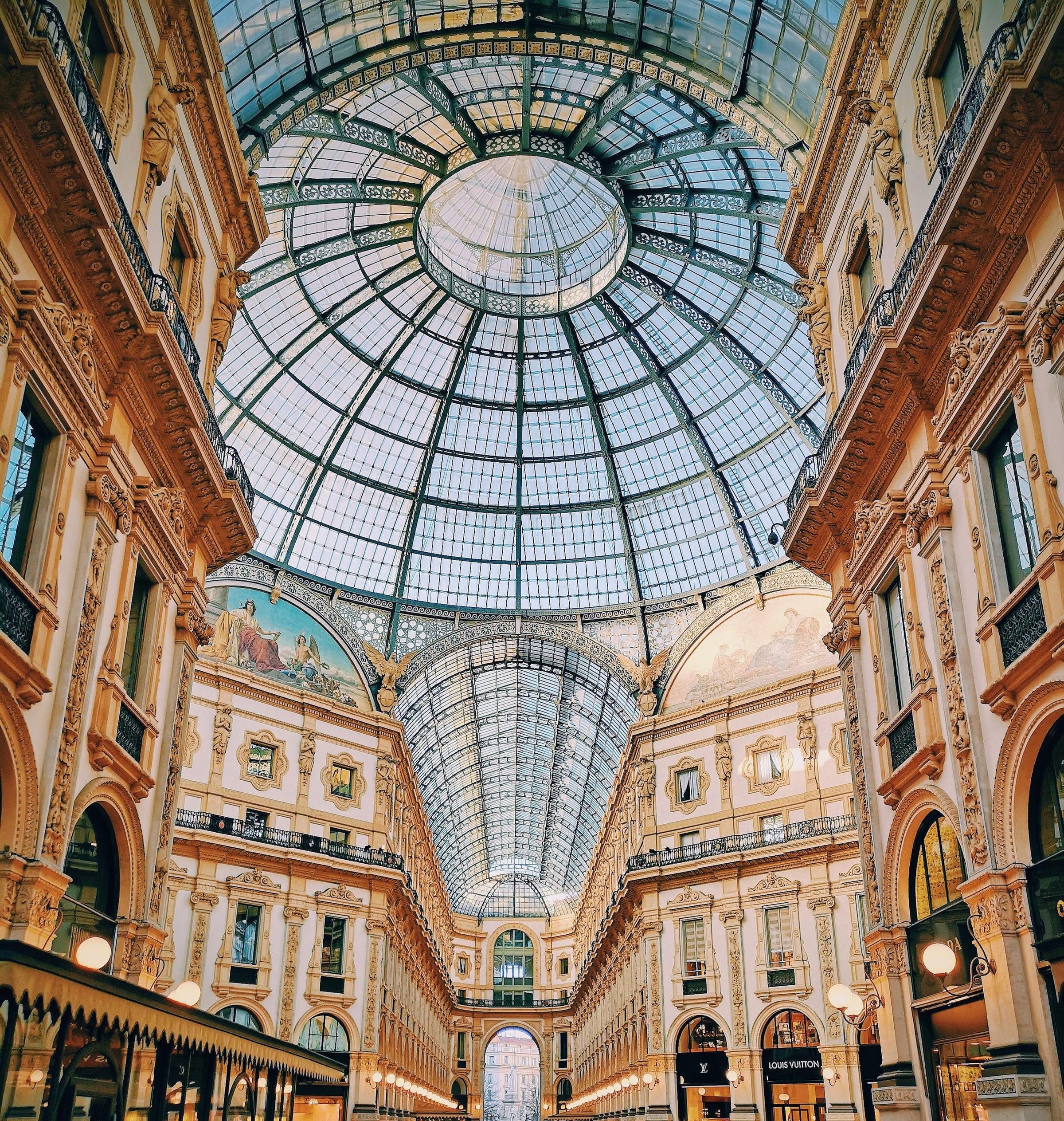 The Galleria Vittorio Emanuele II in Milan — the city Milano is named after