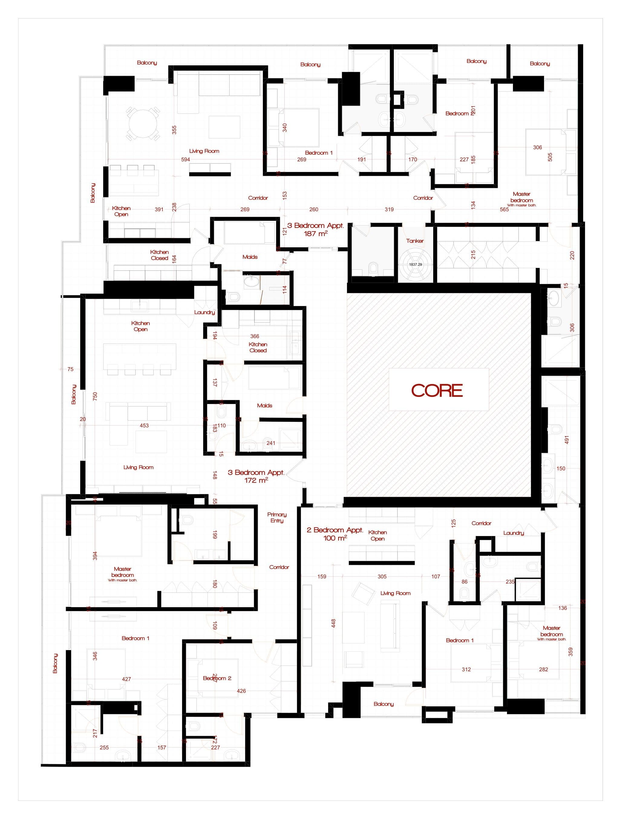 Typical residential floor